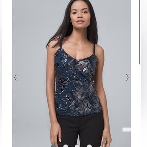 WHBM Sequin Flower Cami